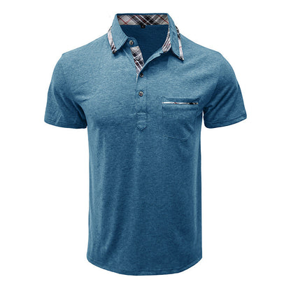 Herren Polohemd Kurzarm Karomuster Modern Berlin Style