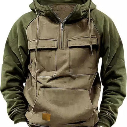 Herren Kapuzenpullover Sportlich Funktional Mit Taschen