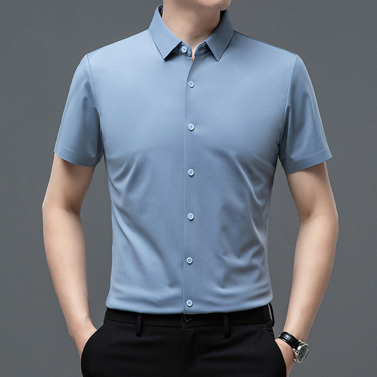 Herren Kurzarmhemd Elegante Baumwolle Modern
