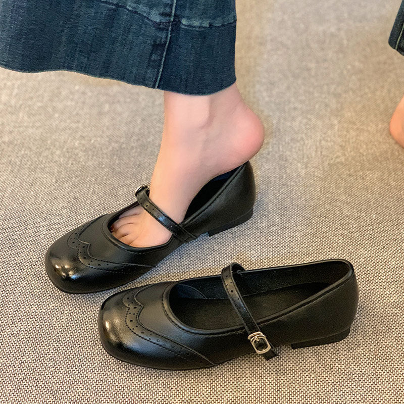 Damen Ballerinas Elegante Riemchen Schuhe Mode