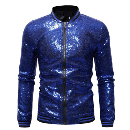 Herren Blazer Sportlich Glitzernd Mit Pailletten