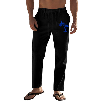 Herrenhose Freizeit Palmenmuster Sommerhose