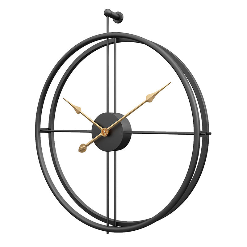 Große Wanduhr 20 Zoll Minimalistisch Schwarz Silent