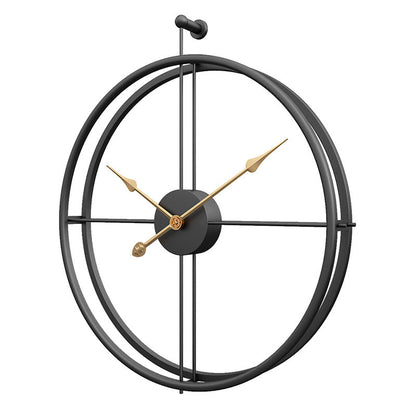 Große Wanduhr 20 Zoll Minimalistisch Schwarz Silent