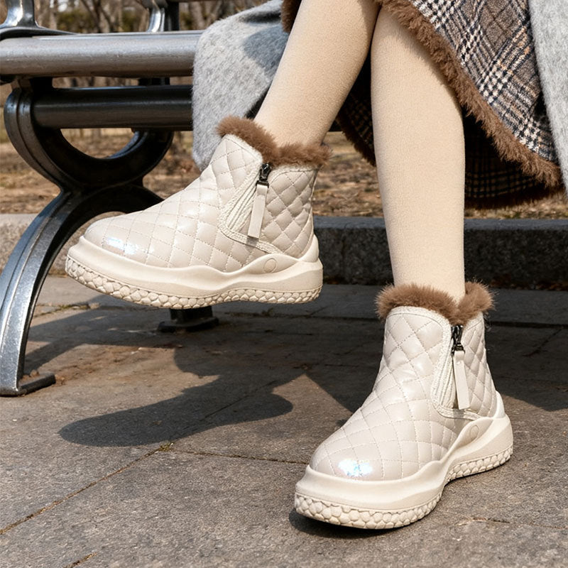 Damen Winterstiefel Warm Kuschelig Mit Reißverschluss - BerlinGlamour