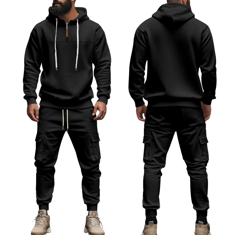 Herren Sportswear Hoodie Cargo Hosen Set Sportlich