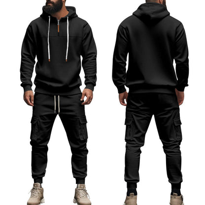 Herren Sportswear Hoodie Cargo Hosen Set Sportlich