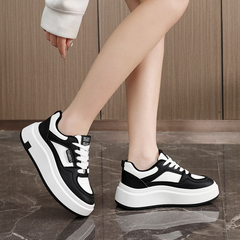Damen Plateau Sneaker Trendig Bequem mit Dämpfung