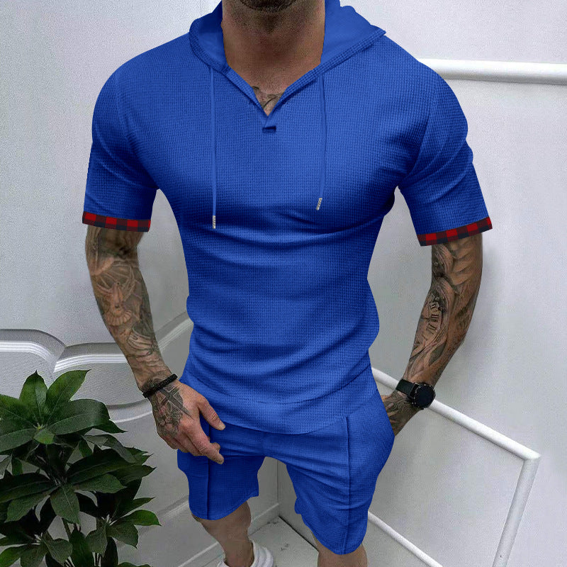 Moderne Sportbekleidung Herren Kurze Hose Kapuzenjacke