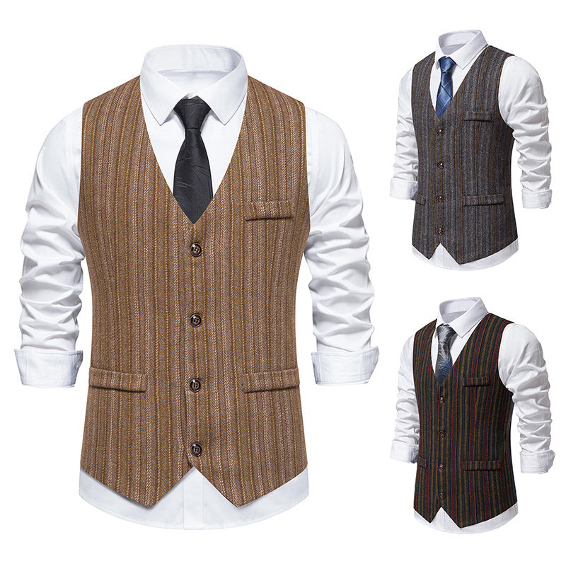 Herren Anzugweste Elegante Strukturmuster Slim Fit