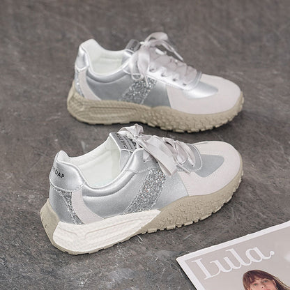 Damen Sneaker Sportlich Glitzernd Fashion Schuhe