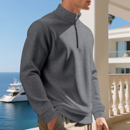 Herren Sportpullover atmungsaktiv mit Reißverschluss Modern