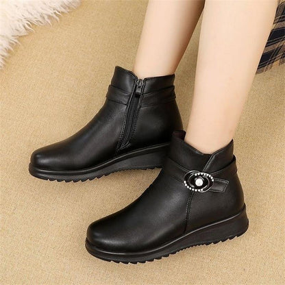 Damen Stiefeletten Warm Elegante Schnalle - BerlinGlamour