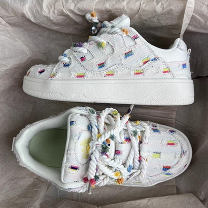 Damen Sneaker Bunt Trendig Sportlich