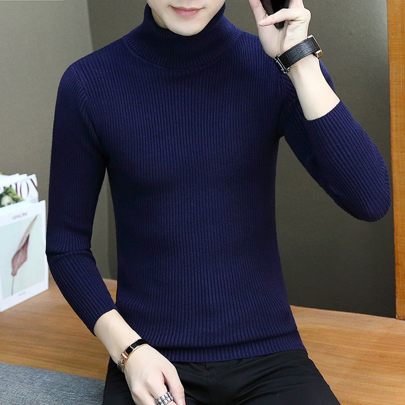 Herren Rollkragenpullover Hochwertig Strick Warm