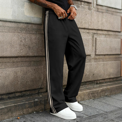 Herren Freizeithose Sportlich Mit Streifen Modern - BerlinGlamour