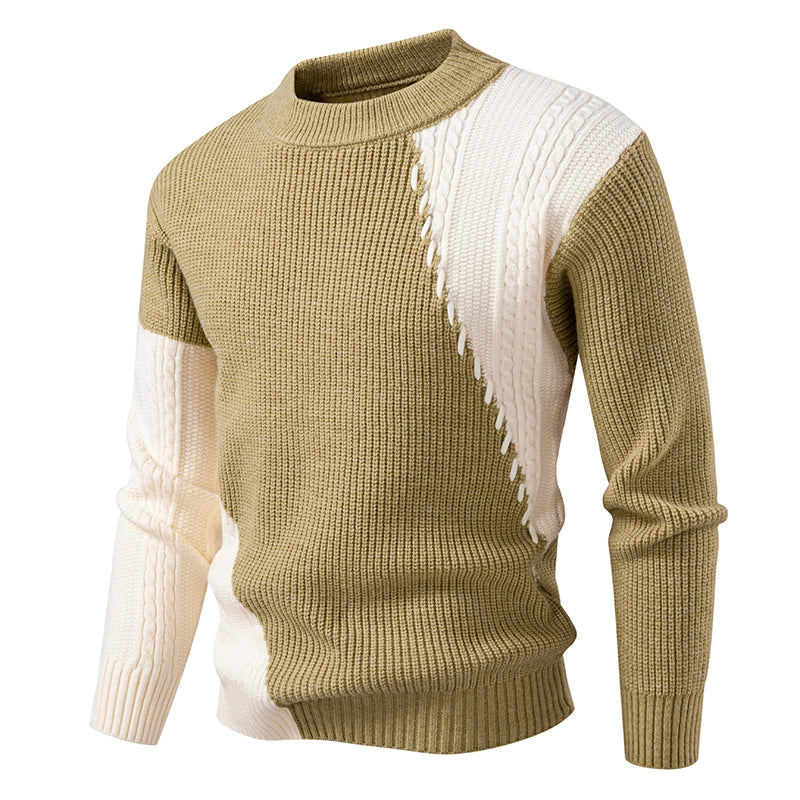 Herren Strickpullover Modern mit Kabelmuster Trendig
