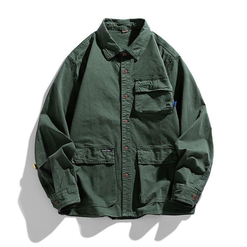 Herren Hemd Utility Schnitt Modern Grau - BerlinGlamour