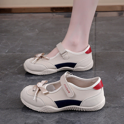 Damen Ballerinas Bequem Sportlich Klettverschluss