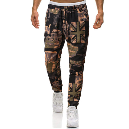 Herren Cargohose Modern Elastisch Mit Trendprint