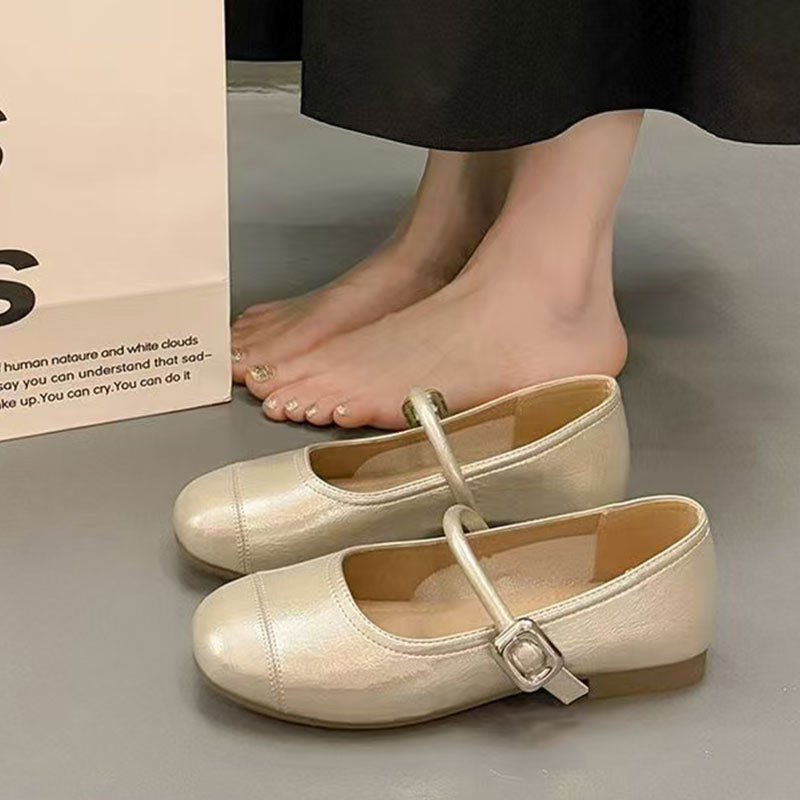 Damen Ballerinas Bequem Elegant Riemenchensystem