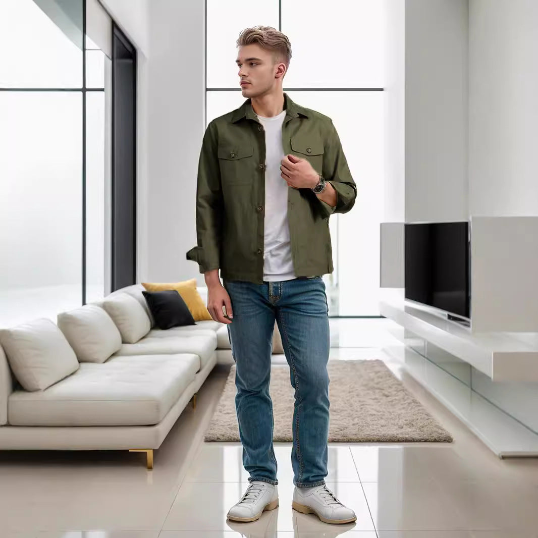 Herren Utility-Jacke Lässig Modern Berlin