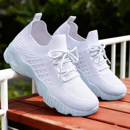 Damen Sneaker Laufschuhe Elastisch Atmungsaktiv Sport - BerlinGlamour