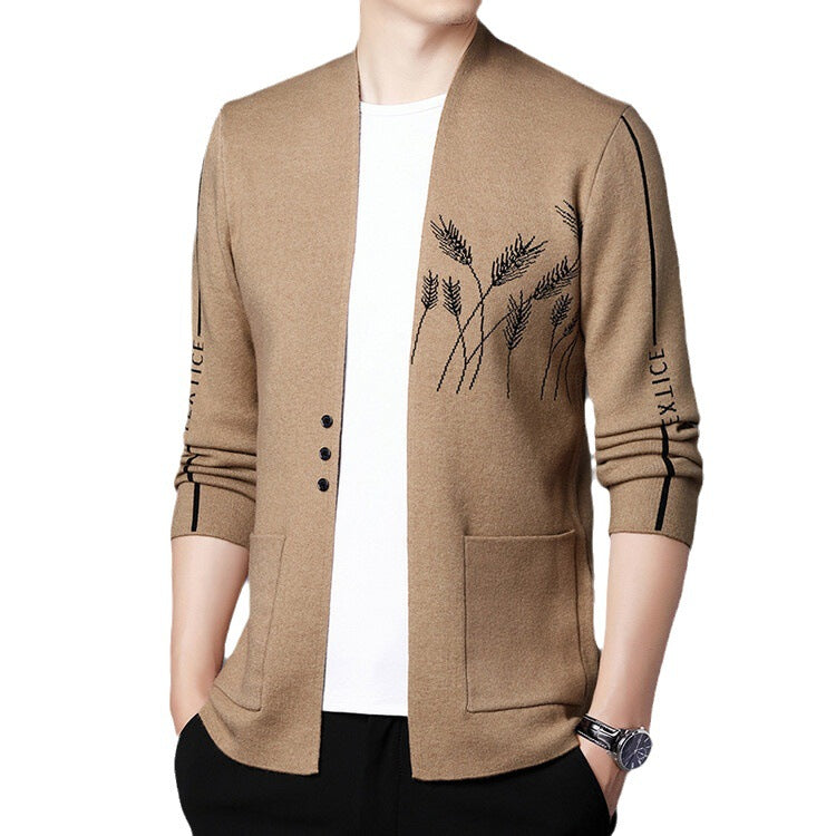 Herren Strickjacke Modern mit Feinstickerei Trendig