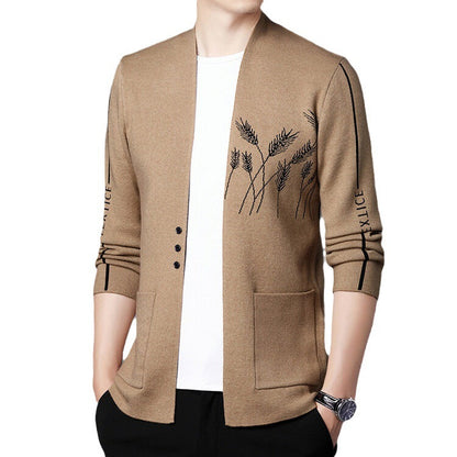 Herren Strickjacke Modern mit Feinstickerei Trendig