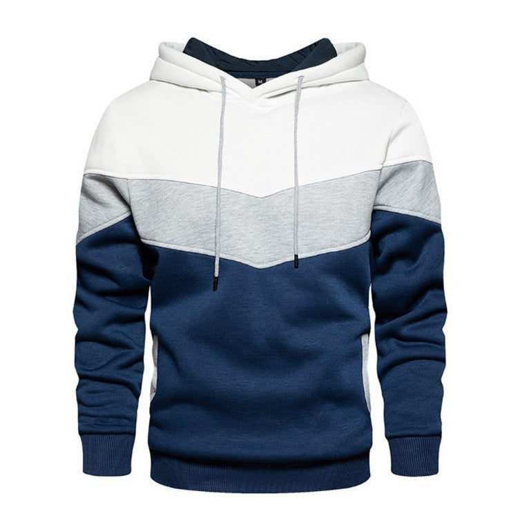 Herren Hoodie Sportlich Geometrisches Design Grau