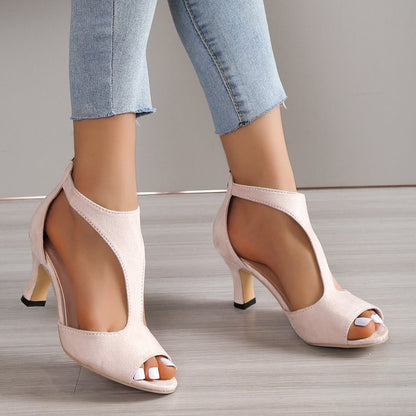 Damen High Heels Peep-Toe Transparent Elegant