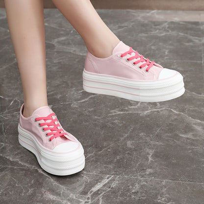 Damen Plateau Sneaker Plüsch atmungsaktiv bequem