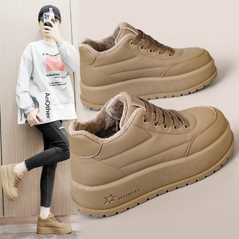 Damen Winter Sneaker High-Top Fleece Innenfutter Warm