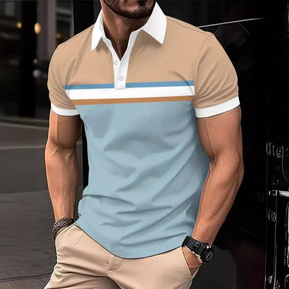 Herren Polohemd Gestreift Modern Baumwolle