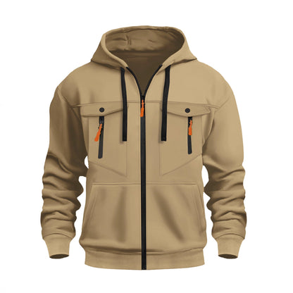 Herren Outdoor-Jacke Wasserdicht mit Reißverschlusstaschen Funktionell