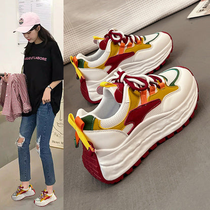 Damen Sneaker Sportlich Chunky Farbenfroh - BerlinGlamour