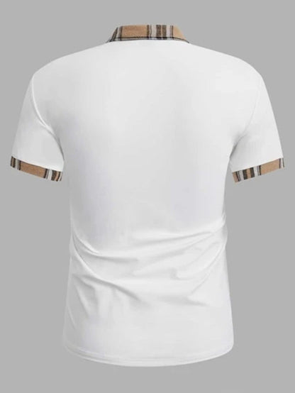 Herren Poloshirt Kariert Modern Sportlich Elegant