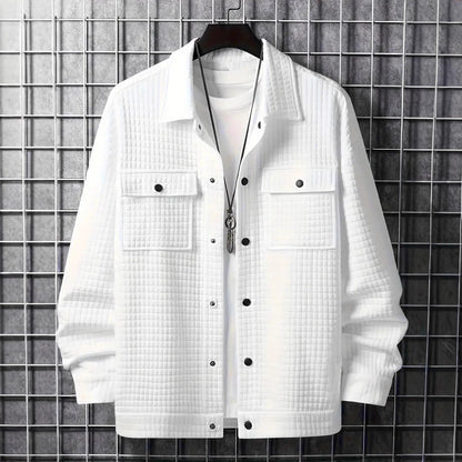 Herren Hemdjacke Lässig mit Taschen Modern
