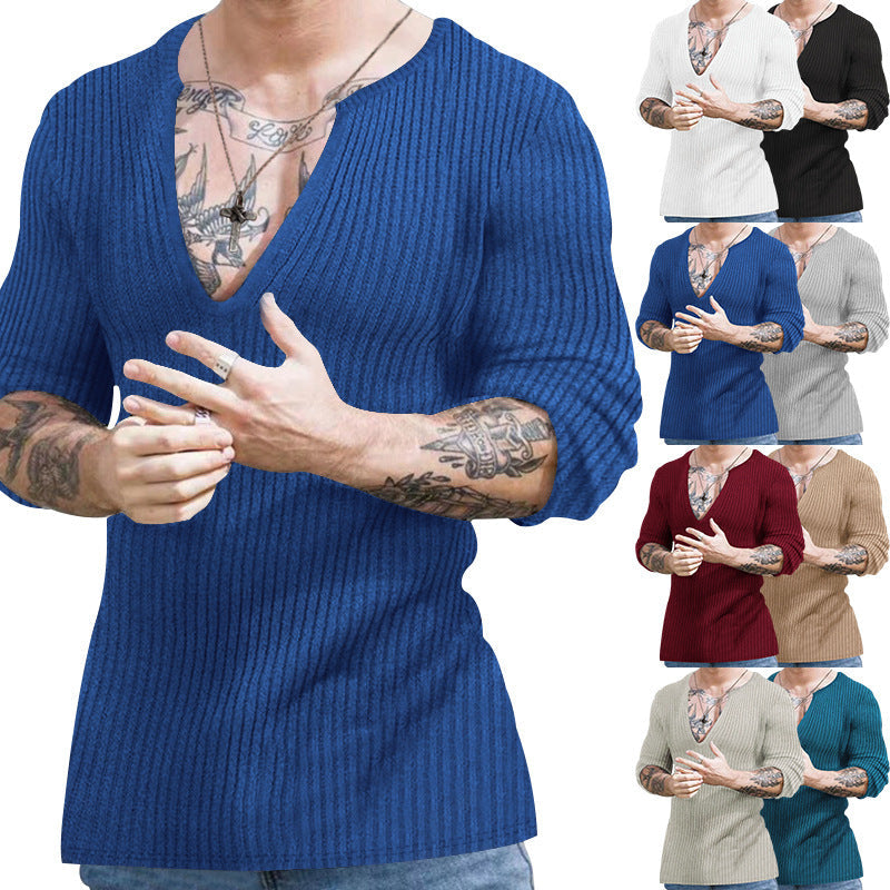Herren Strickpullover V-Ausschnitt Modern Berlin - BerlinGlamour