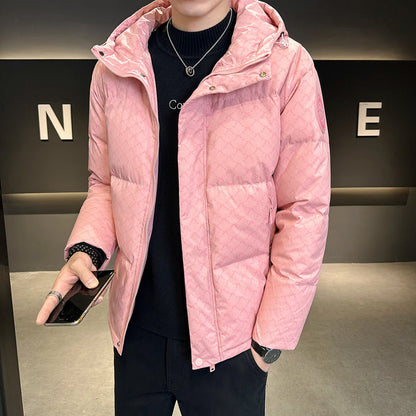 Herren Steppjacke Warm Isoliert Verstellbar Modern