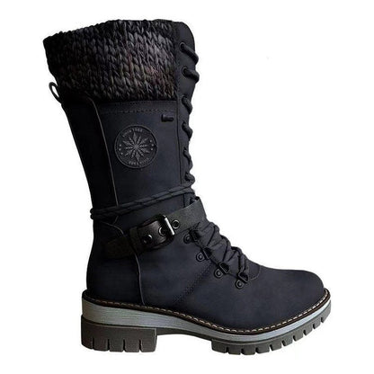 Damen Winterstiefel Schnürstiefel Kuschelig Warm