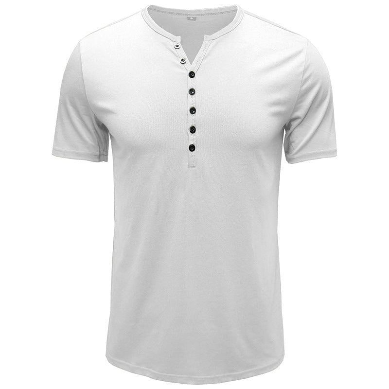 Herren Henley T-Shirt Kurzarm Modern Sportlich