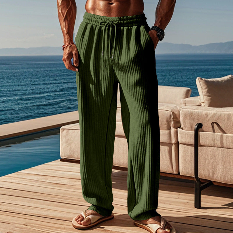 Herren Strandhose Bequem Elastisch Modern Rippdesign