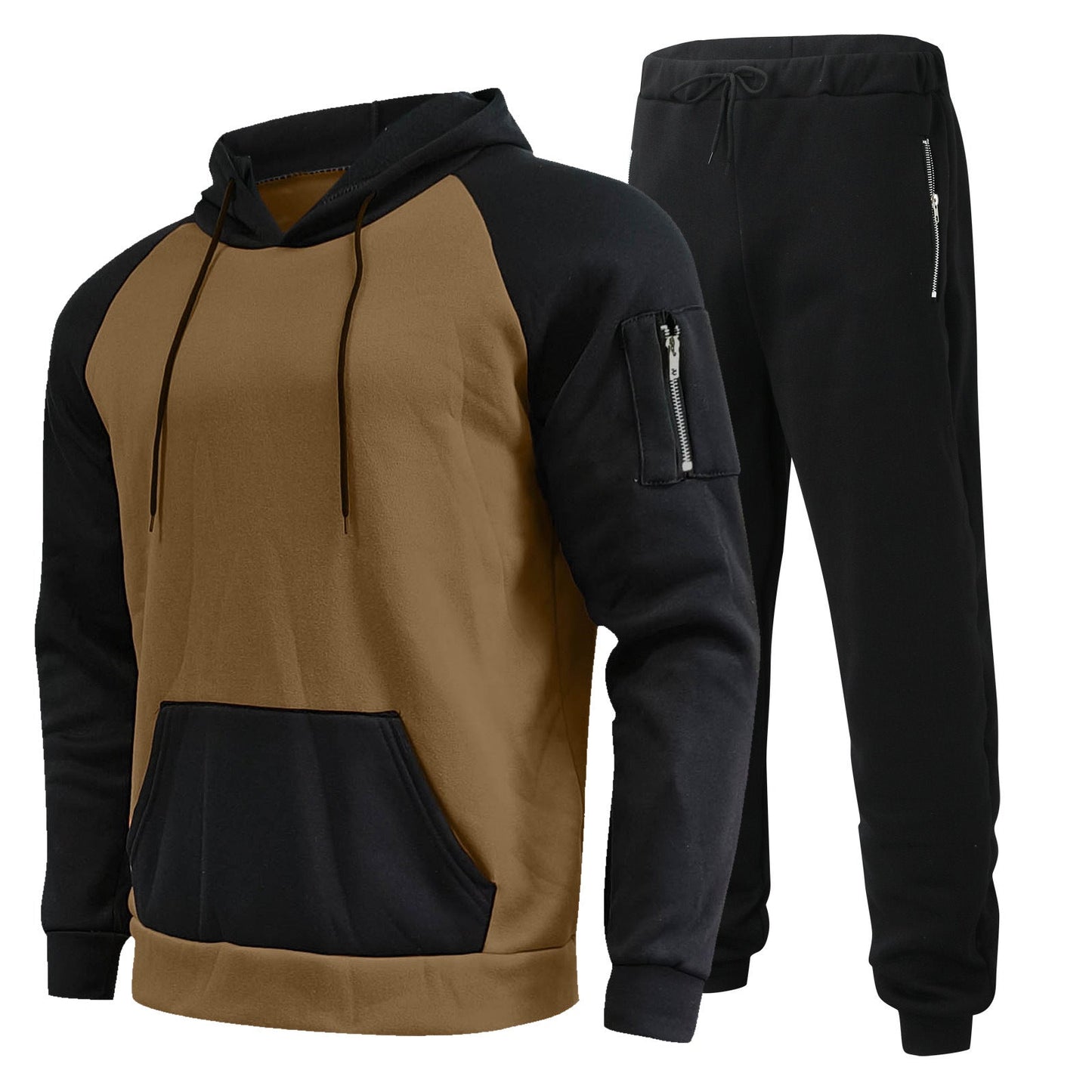 Herren Sportset Jogginghose Hoodie atmungsaktiv Funktionsshirt