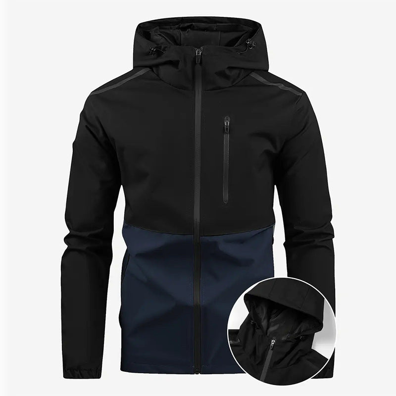 Herren Übergangsjacke Funktional Mit Kapuze Wasserabweisend