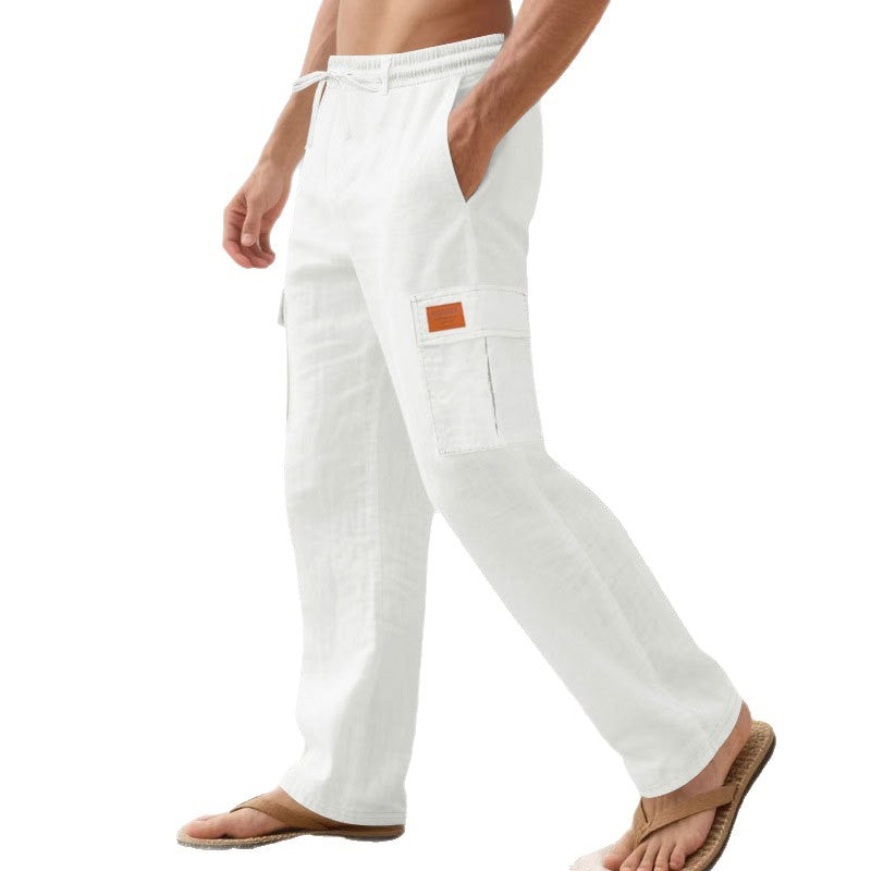 Herren Cargo-Hose Mit Elastischem Bund und Seitentaschen