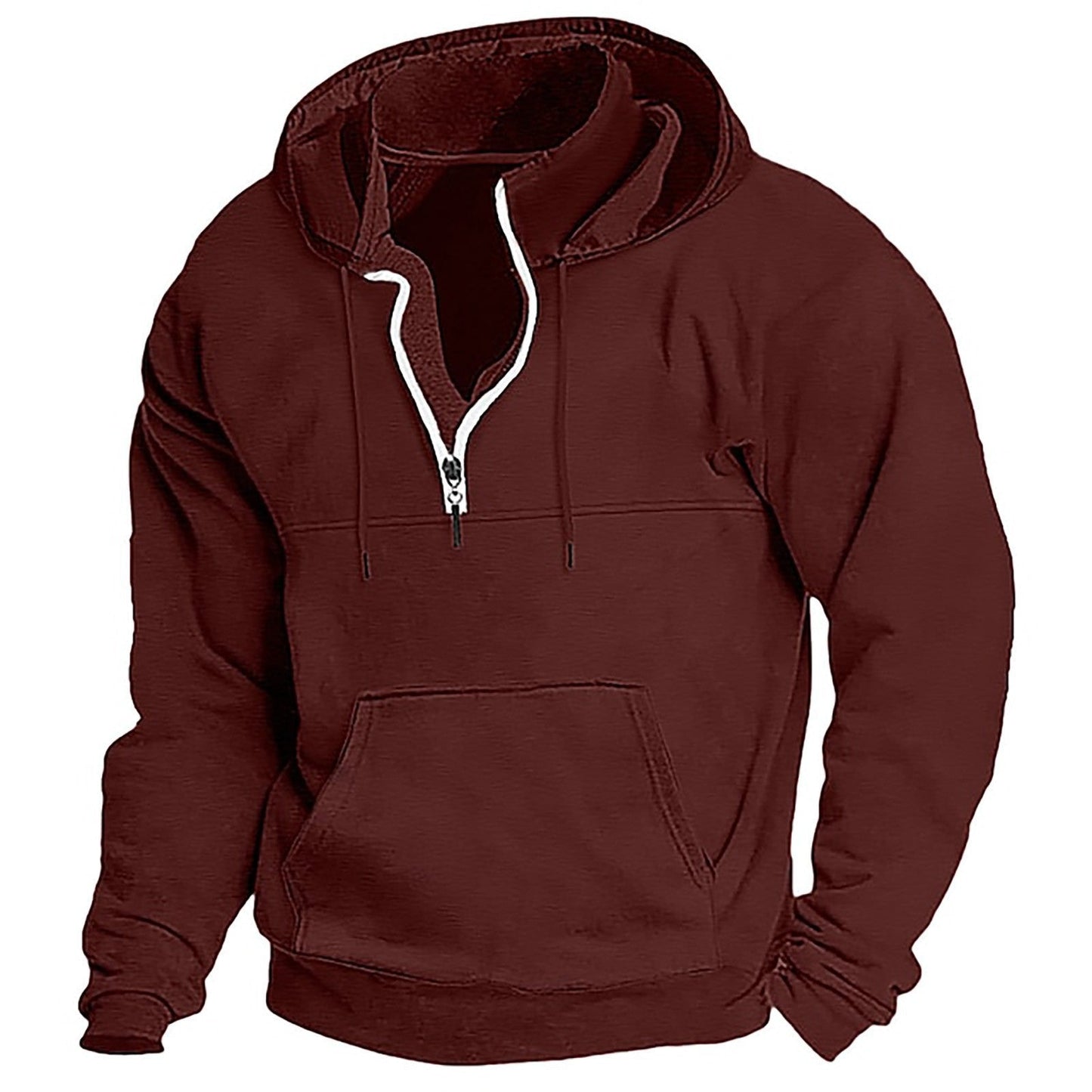 Herren Fleece Hoodie Halbzipp mit Kapuze Größe XL