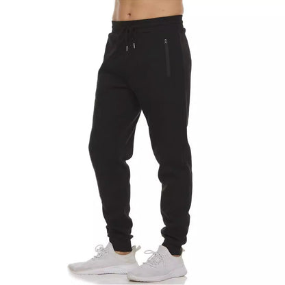 Herren Jogginghose Slim Fit mit Reißverschlusstaschen Grau - BerlinGlamour