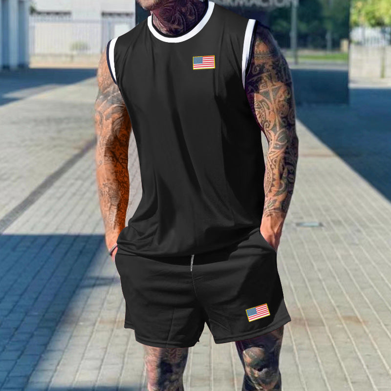 Herren Sportset Tanktop und Shorts Berlin Flaggenmotiv - BerlinGlamour