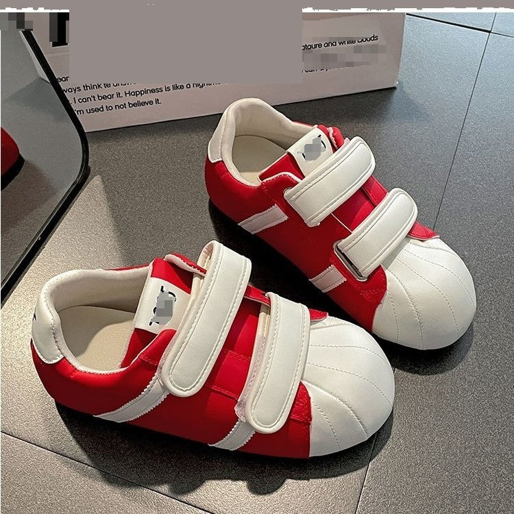 Damen Sneaker Sportlich Bequem Klettverschluss